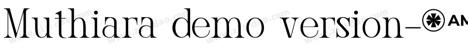 Muthiara demo version字体转换